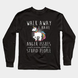 Walk Away Unicorn T Shirts Long Sleeve T-Shirt